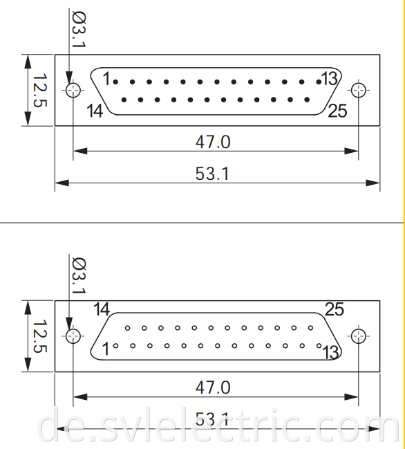 Connector Board Db25